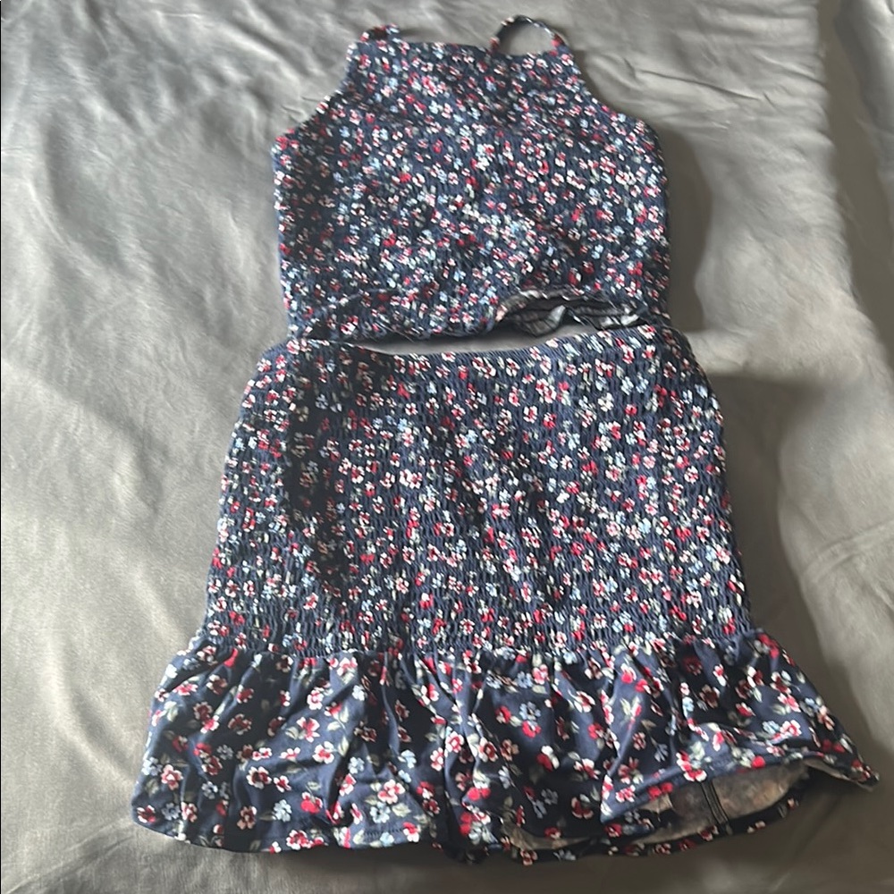 Floral Sleeveless Dress 2 piece